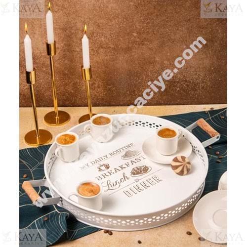 EGE TEPSİ METAL DANTELLİ AHŞAP SAPLI 37 CM 1*12