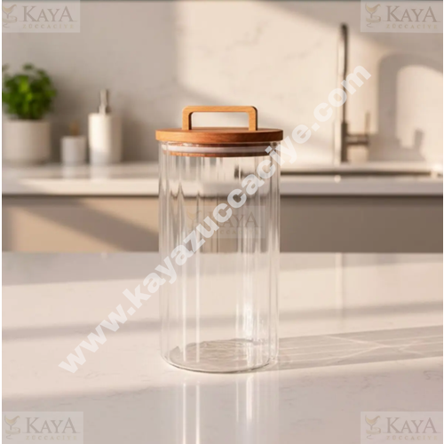 LUCA MİA CAM KAVANOZ AVORA AKASYA KAPAKLI 1100 ML 1*12