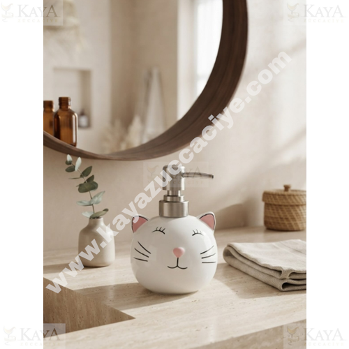 LUCA MİA SERAMİK SIVI SABUNLUK PATO KEDİ MODEL 1*48