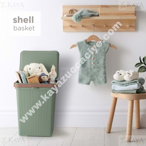 LOVA SHELL KULPLU SEPET 26x21x33 CM 10 LT 1*12