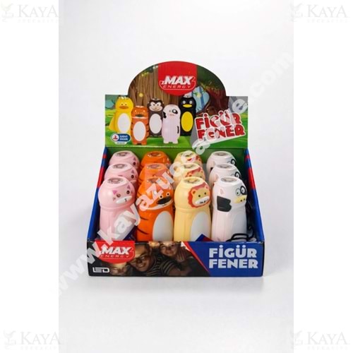 ZMAX LAMBA LEDLİ HAYVAN FİGÜRLÜ EL FENERİ PİLLİ 1*12