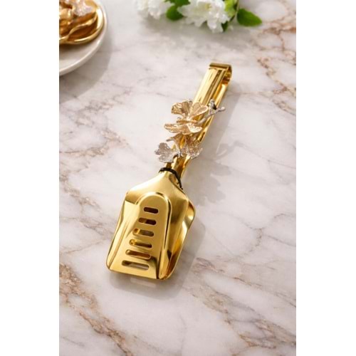 BZD IVORY SUNUM MAŞASI GOLD KELEBEK FİGÜRLÜ 1*60