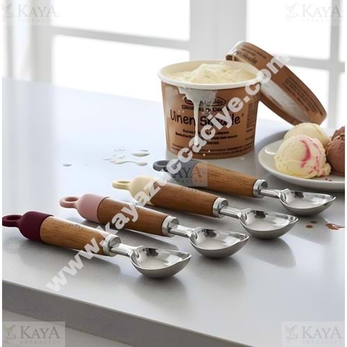 BZD IVORY AKASYA SAPLI DONDURMA KAŞIĞI 1*24