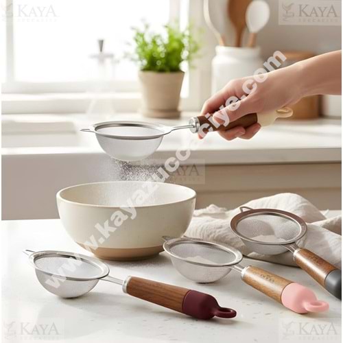 BZD IVORY AKASYA SAPLI ÇAY SÜZGEÇİ BÜYÜK 1*24