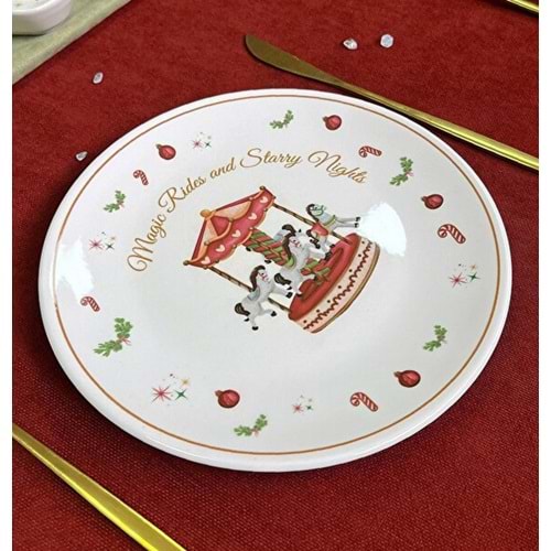 ALİNA HOME MAGİC RİDES YUVARLAK TATLI TABAĞI 16 CM 1*20