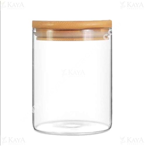 MLN CAM BAMBU KAPAKLI MİNİ KAVANOZ 200 ML 1*96
