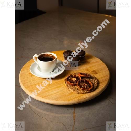 MLN BAMBU SUNUMLUK DÖNERLİ YUVARLAK 30 CM 1*12