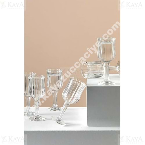 MLN CAM AYAKLI KAHVE YANI BARDAĞI 6 LI 10905 1*24