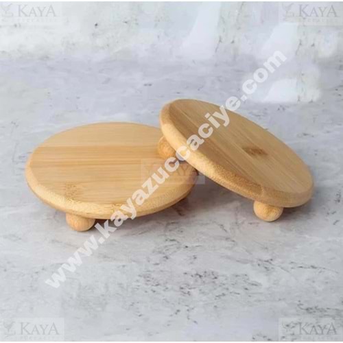 MLN BAMBU YAĞLIK ALTI YUVARLAK MİNİ TOP AYAKLI 10 CM 1*44