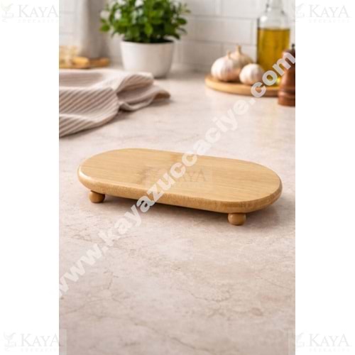 MLN BAMBU YAĞLIK ALTI OVAL TOP AYAKLI 23x12 CM 1*72