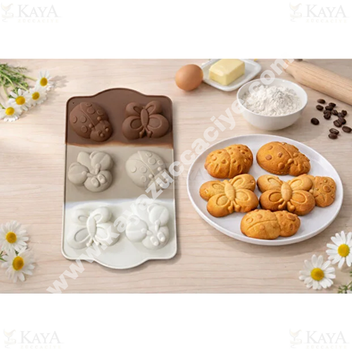 MLN SİLİKON KEK KALIBI MUFFİN FİGÜRLÜ 6 LI 1*12