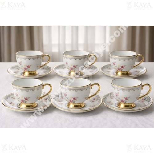 MLN PORSELEN KAHVE FİNCAN TAKIMI 6 LI 1*12