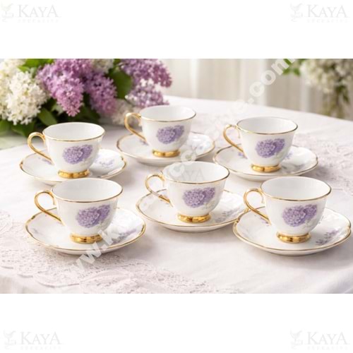 MLN PORSELEN KAHVE FİNCAN TAKIMI 6 LI 1*12