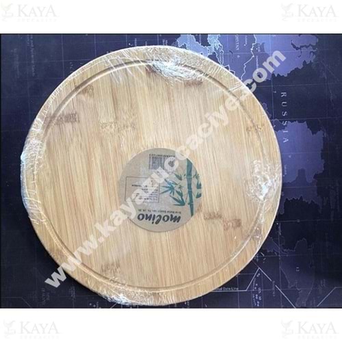 MLN BAMBU SUNUMLUK DÖNERLİ YUVARLAK 31x31 CM 1*12