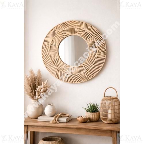 MLN HASIR YUVARLAK AYNA 55 CM 1*6