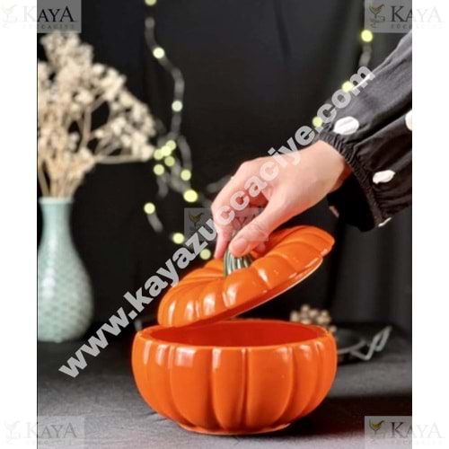 MLN SERAMİK BÜYÜK KABAK KAPAKLI 18 CM 1*12