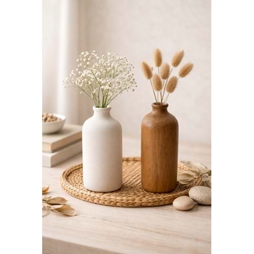 MLN SERAMİK KÜÇÜK SİLİNDİR VAZO 17 CM 1*24