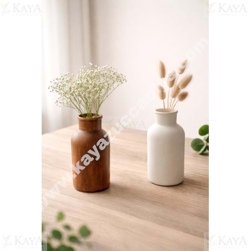 MLN SERAMİK SİLİNDİR PİNTEREST VAZO 20 CM 1*24