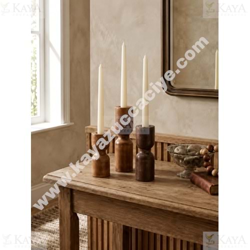 MLN SERAMİK ŞAMDAN AURA MODEL 3 LÜ 1*24