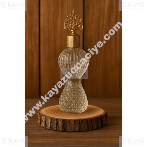 ALN GLASSCOM CAM KUBBELİ BOĞUMLU KOLONYA ŞİŞESİ ŞEFFAF 1*36