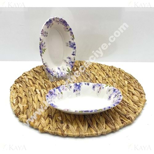 ALİNA HOME MOR MENEKŞE GELİCİK OVAL KAYIK KÜÇÜK 20X9 CM 1*36