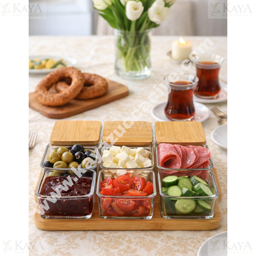 ALP CAM KAHVALTILIK BAMBU KAPAK 6 LI 1*12