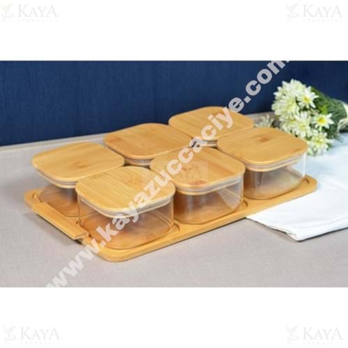 ALP BAMBU 6 LI KAHVALTILIK AKRİLİK KASE 1*9
