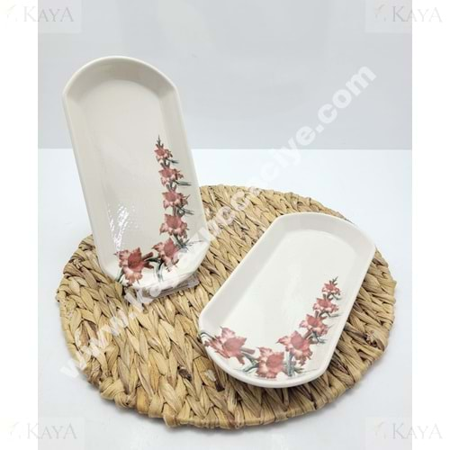 ALİNA HOME NAR ÇİÇEĞİ OVAL KAYIK ORTA 25,5X12 CM 1*12