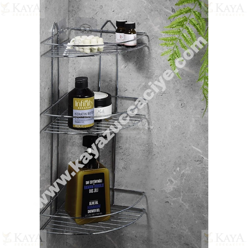 NİL METAL BANYO KÖŞELİĞİ 3 KATLI KROM 1*12