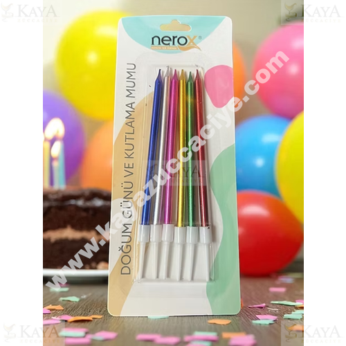 NEROX DOĞUM GÜNÜ VE KUTLAMA MUMU 6 LI 1*24