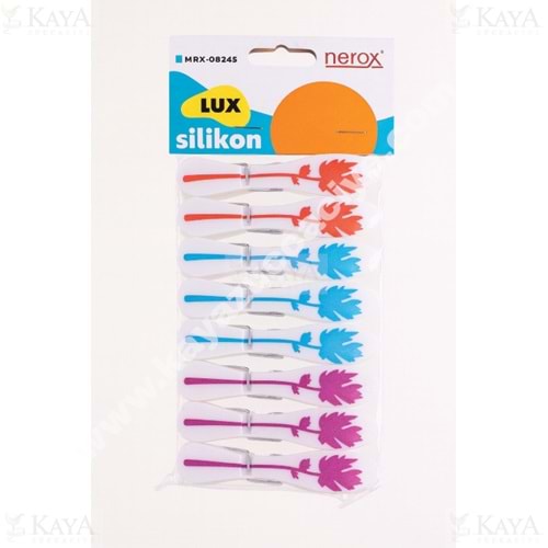NRX SİLİKON MANDAL 10 LU PASTEL ÇINARLI 1*12