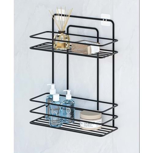 EGE METAL 2 KATLI ŞAMPUANLIK SİYAH YAPIŞKANLI 1*24