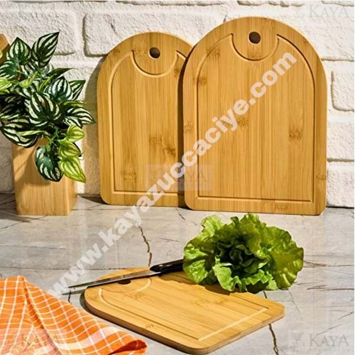 PBT BAMBU KESİM PANOSU OVAL 2 Lİ 28x18 -30x20 CM 1*24