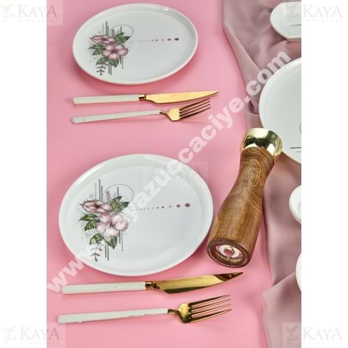 ALİNA HOME YEŞİL PERA YUVARLAK PASTA TABAĞI 20 CM 1*12