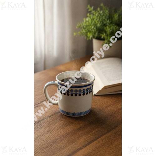 PASHA PORSELEN KUPA BUBBLE MAVİ 1*24