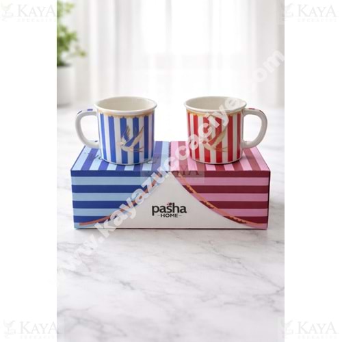 PASHA PORSELEN KUPA SETİ PİEGON 2 Lİ 1*12