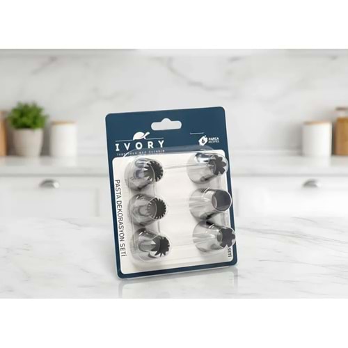 IVORY 6 LI KREMA POMPASI DUY SETİ 1*72