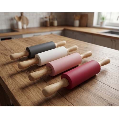 BZD IVORY BAMBU SAPLI SİLİKON MERDANE DÖNERLİ 23 CM 1*24