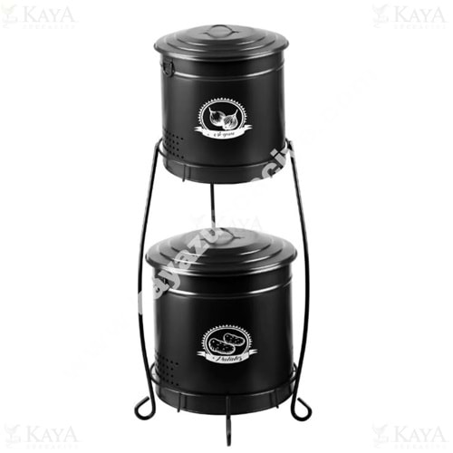 NİL METAL PATATES SOĞAN KUTUSU İKİ KATLI YUVARLAK LAMALI 1*6