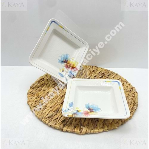 ALİNA HOME RÜYA KARE YEMEK TABAĞI 20 CM 1*12