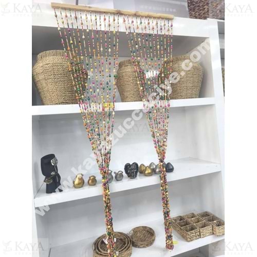 SADO AHŞAP KAPI BONCUĞU 27 SIRA RENKLİ BONCUK SİNEKLİK 1*20