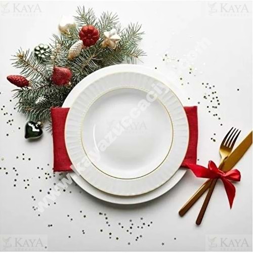 GÜRAL PORSELEN SEDEF 16 CM DÜZ TABAK MAT YALDIZ 1*12