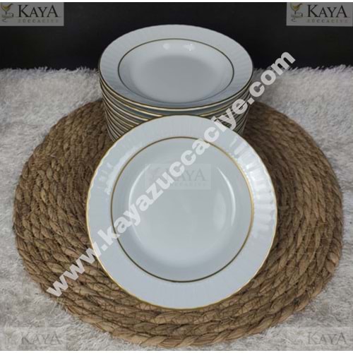 GÜRAL PORSELEN SEDEF 17 CM ÇUKUR TABAK MAT YALDIZ 1*12