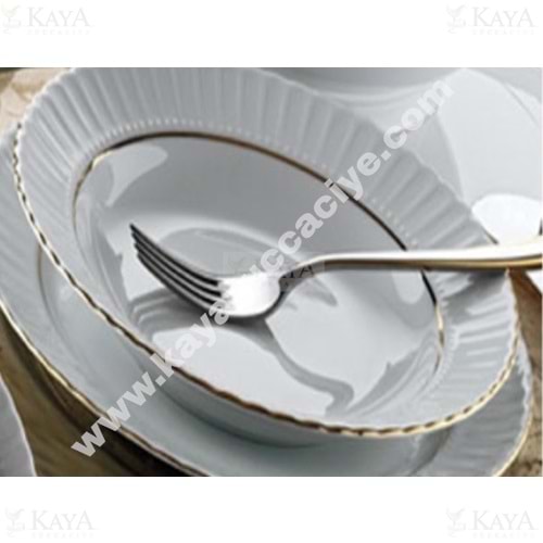 GÜRAL PORSELEN SEDEF 19 CM ÇUKUR TABAK MAT YALDIZ 1*12