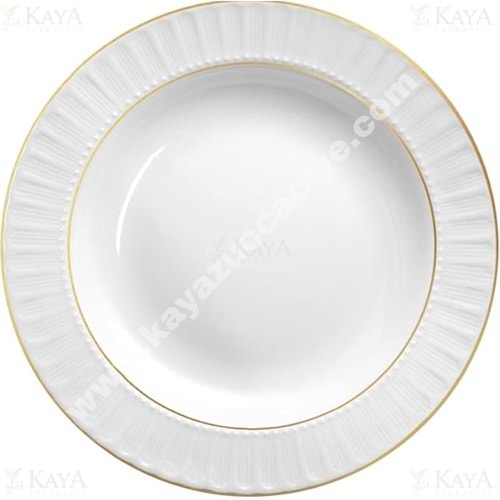GÜRAL PORSELEN SEDEF 22 CM ÇUKUR TABAK MAT YALDIZ 1*12