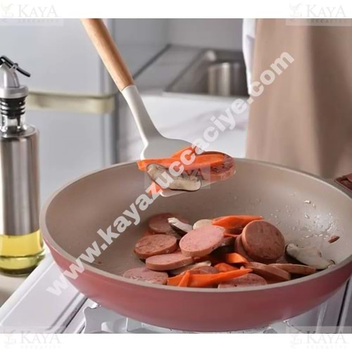 BZD IVORY BAMBU SAPLI SİLİKON SPATULA 32 CM 1*24