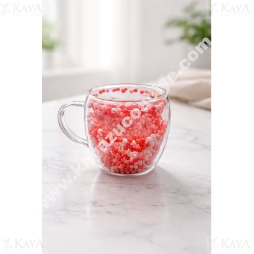 SVR CİDARLI BONCUKLU CAM BARDAK 250 ML 1*100