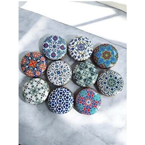 SEVERHOME MANDALA DESEN METAL KÜÇÜK KOKULU MUM 1*12
