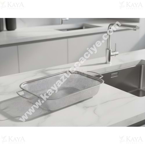 BZD IVORY SÜZGEÇ ÇELİK PASLANMAZ DİKDÖRTGEN KULPLU 30x22 CM 1*80