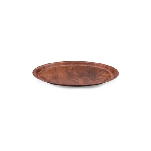 TRİA KRAFT TEPSİ 43 CM KAYMAZ YUVARLAK KESTANE MAT TEPSİ 1*25